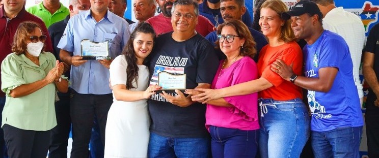 Governador Flávio Dino entrega Areninha Esportiva e vistoria obras de hospital em Lajeado Novo