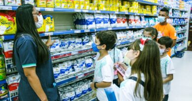 Alunos da Escola Crescimento visitam supermercado de São Luís e colocam em prática as teorias da Matemática