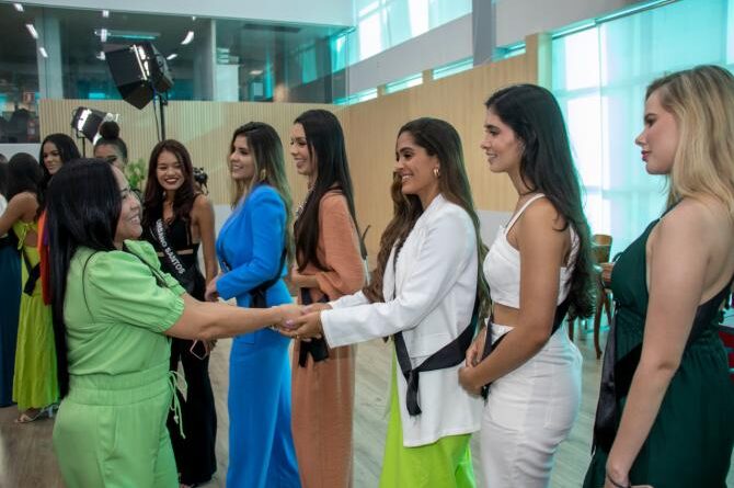 Candidatas ao concurso Miss Maranhão 2023 visitam Complexo de Comunicação da Assembleia