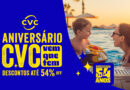 CVC amplia promoções no aniversário de 54 anos com descontos, 2º passageiro grátis e diárias a partir de R$ 54