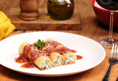 Receita – Canelone de Berinjela e Ricota: uma opção leve e sofisticada para o seu almoço